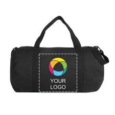 Black/Dark Charcoal Personalized Monogrammed Small Gym Duffel Bag with Custom Text Sports Bag with Customizable Embroidered Monogram Design 